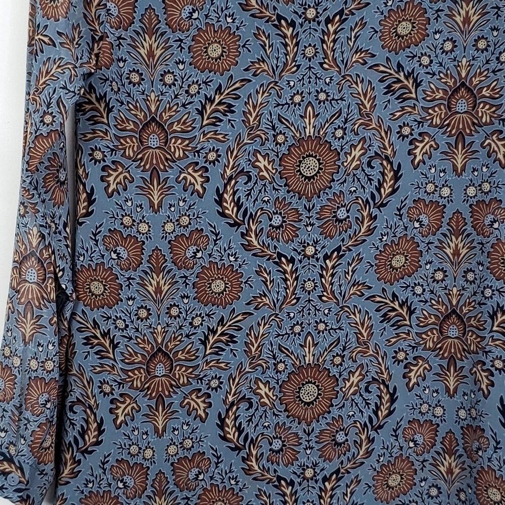 CAbi "Provincial Dress" V-Neck Long Sleeve Curved Hem szXS - Picture 4 of 10